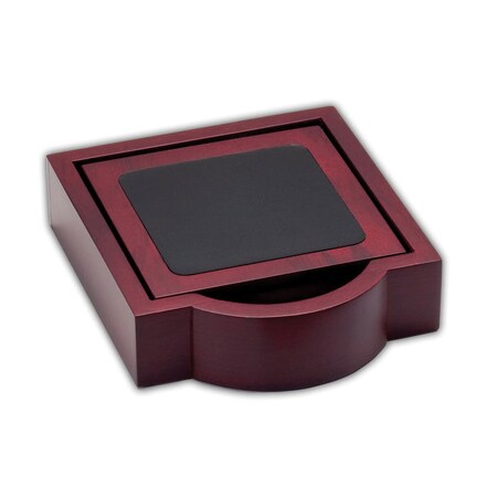Dacasso Rosewood & Leather Coaster Set AG-8045